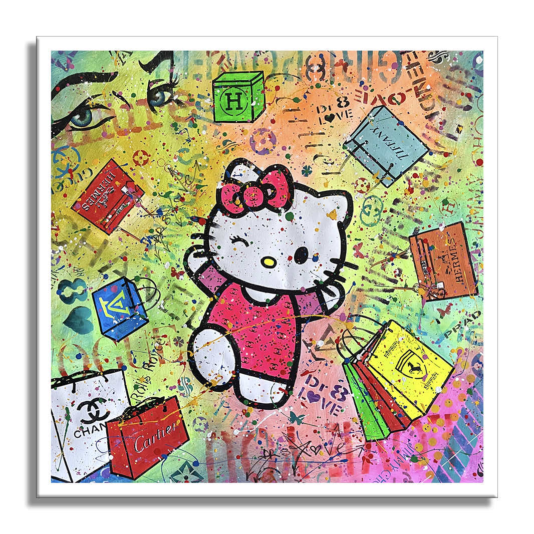 Hello Kitty -Cartier - Original Painting on Canvas