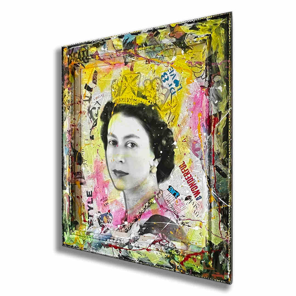 Her Majestic - Original Collage Painting on Paper