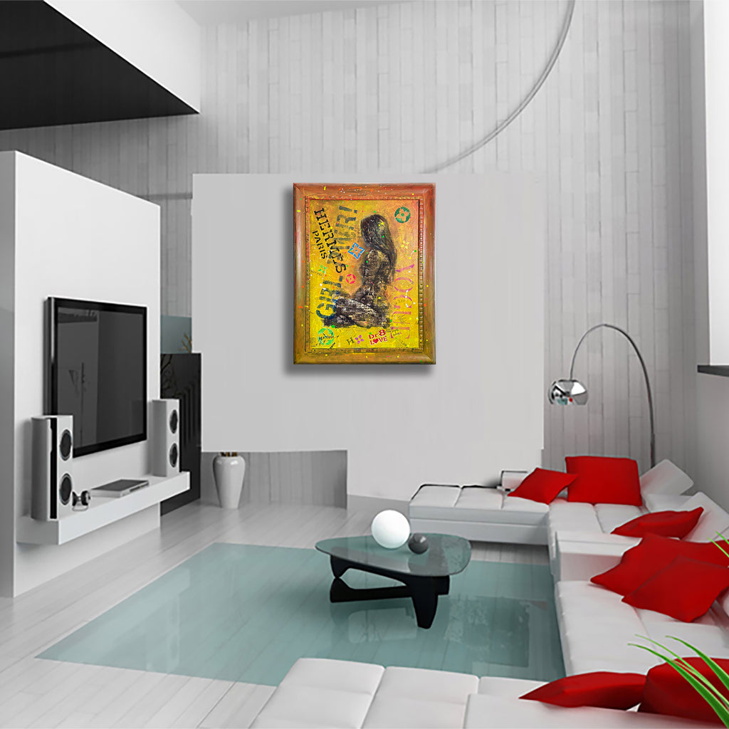 Hermes Girl - Original Painting on Canvas