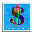 In Money we trust -Blue – Giclée printed on Canvas or Paper
