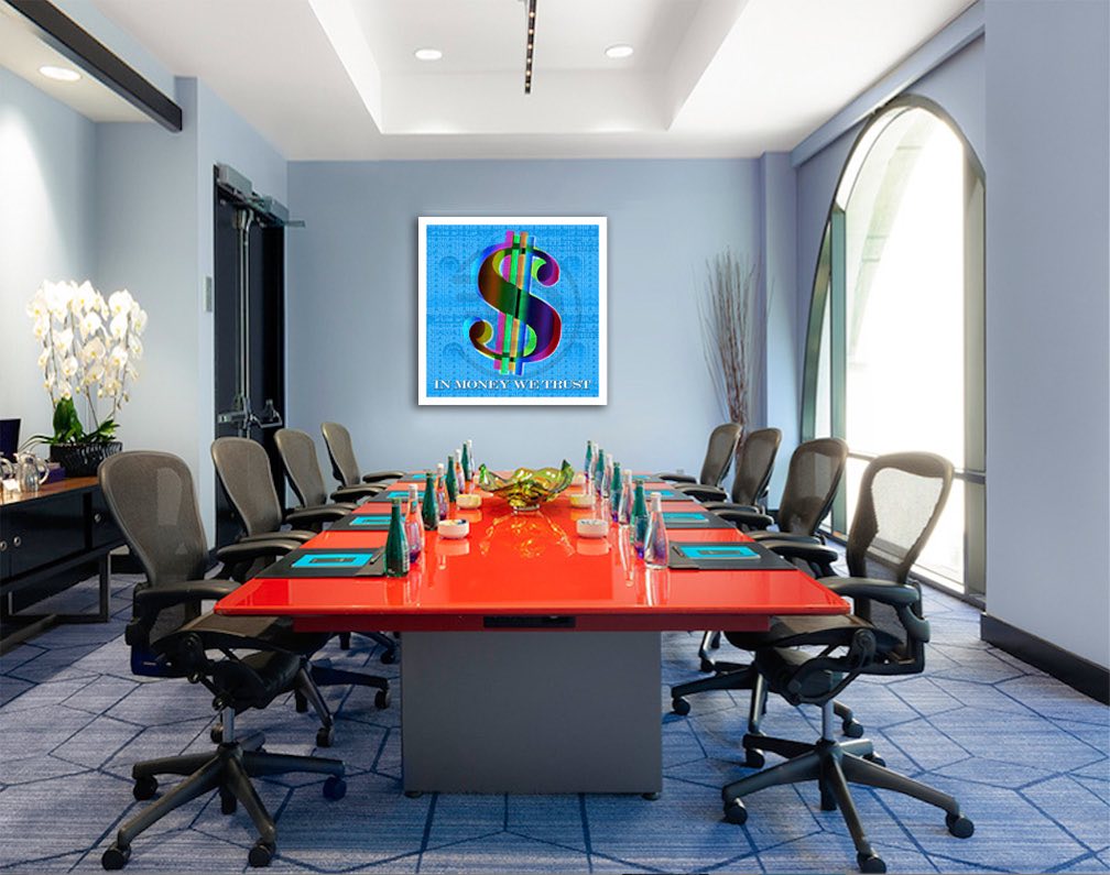 In Money we trust -Blue – Giclée printed on Canvas or Paper
