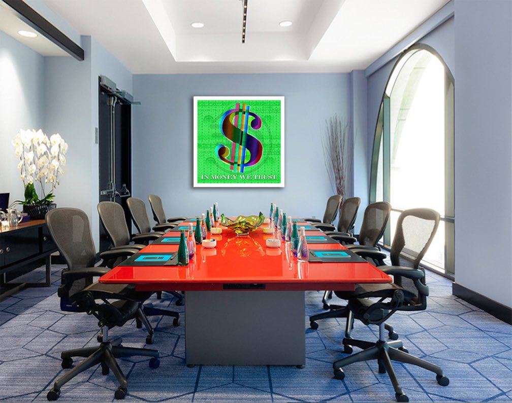 In Money we trust -Green – Giclée printed on Canvas or Paper
