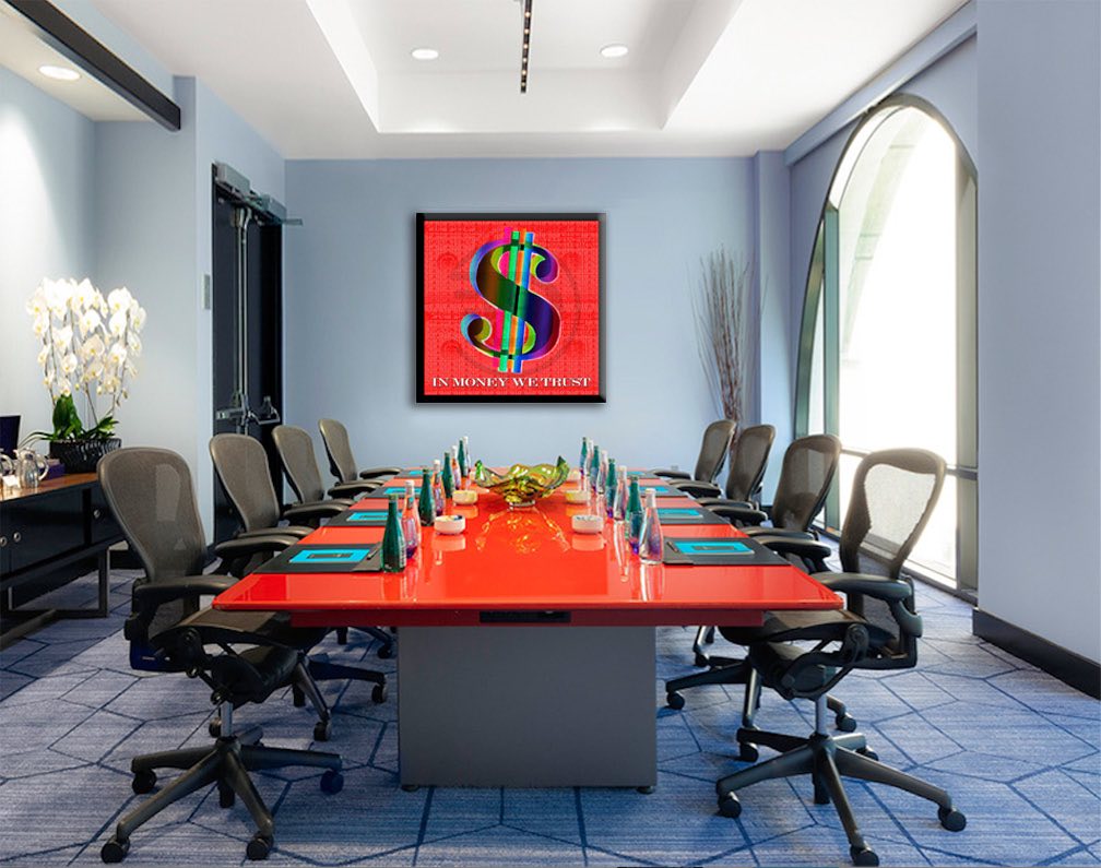 In Money we trust - Red – Giclée printed on Canvas or Paper