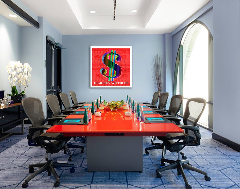 In Money we trust - Red – Giclée printed on Canvas or Paper