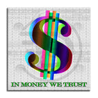 In Money we trust -White – Giclée printed on Canvas or Paper