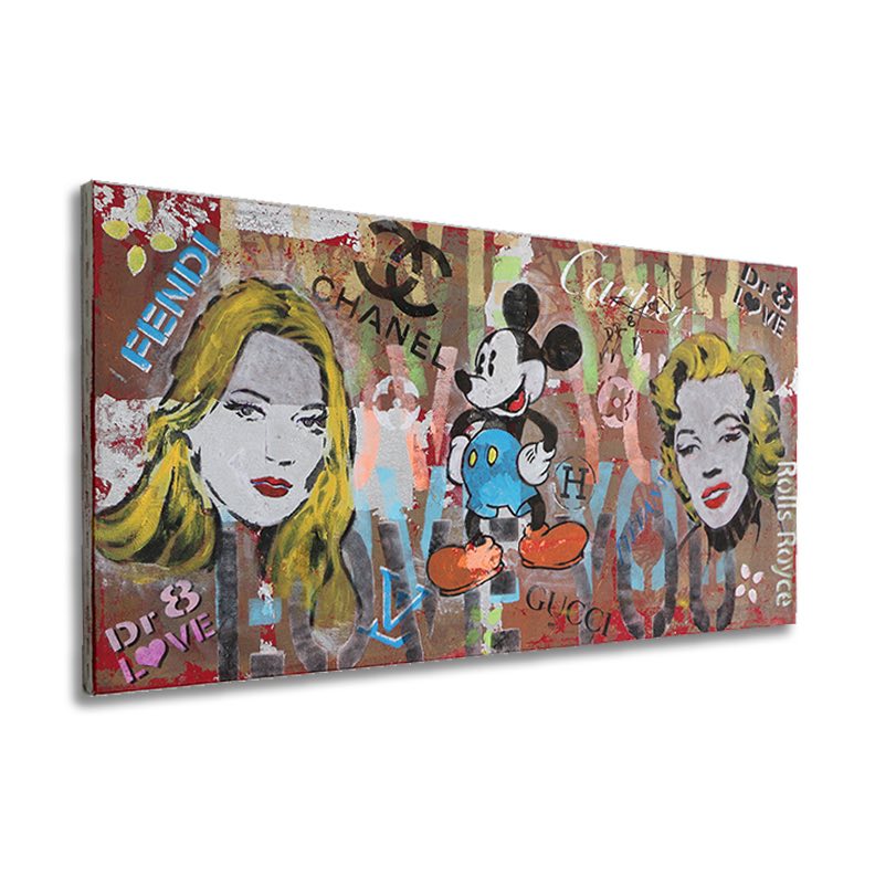 Kate Mickey Minnie – Giclée printed on Canvas or Paper Main image