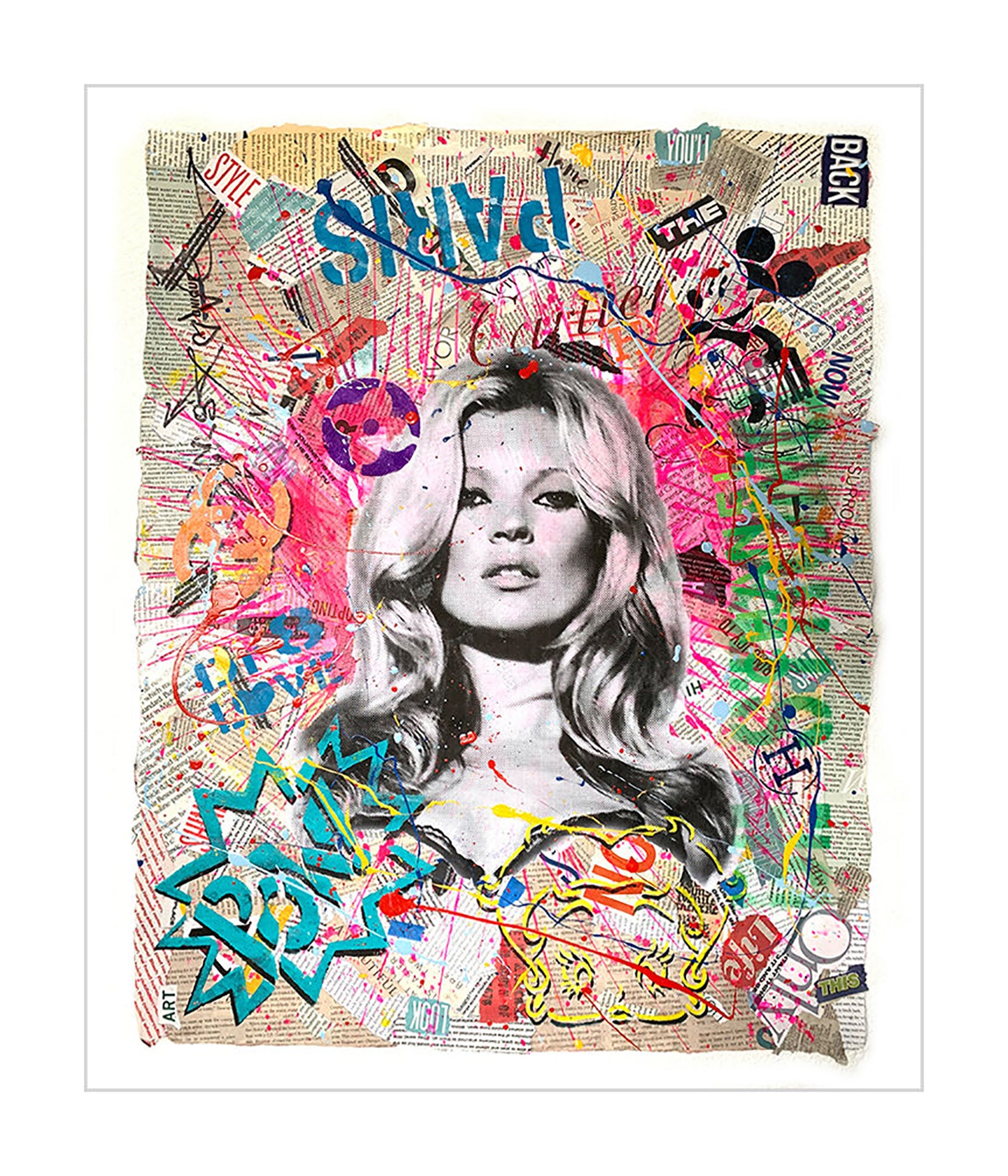 Kate Paris - Original Collage Painting on Paper
