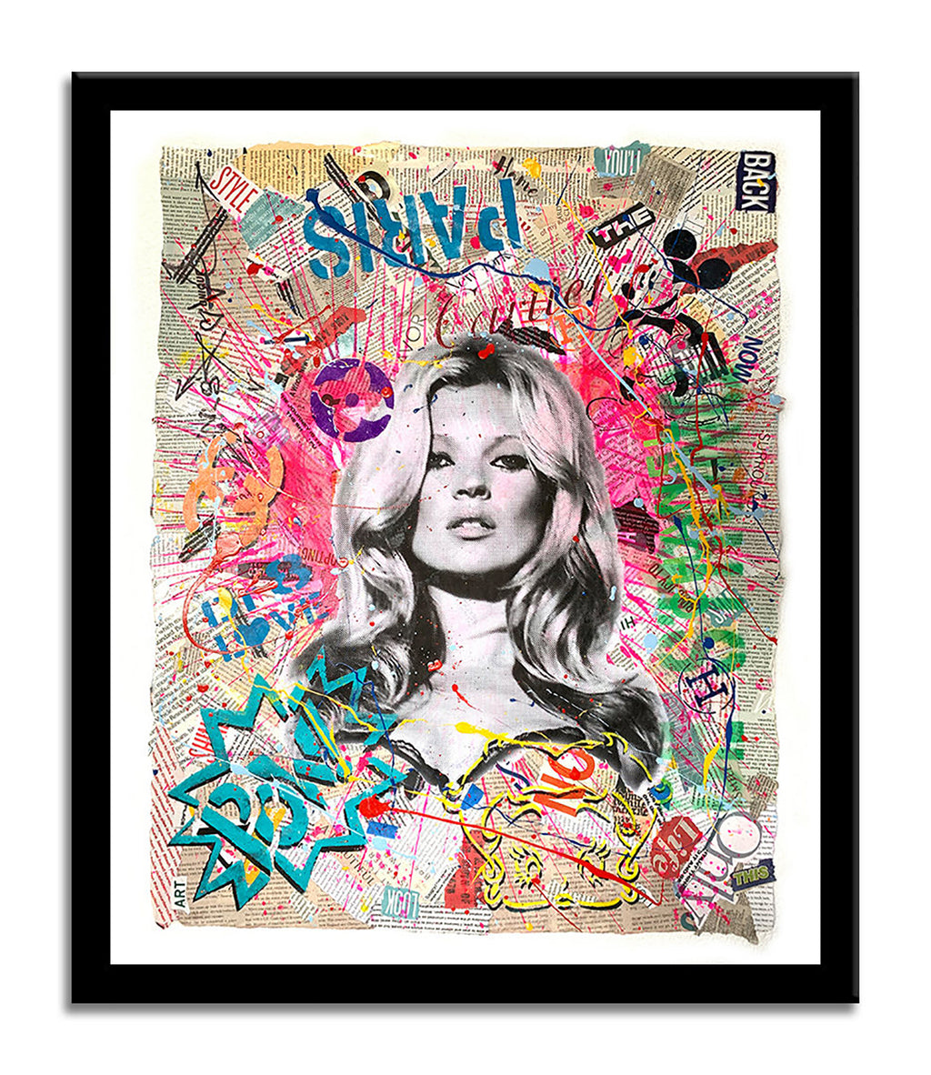 Kate Paris - Original Collage Painting on Paper
