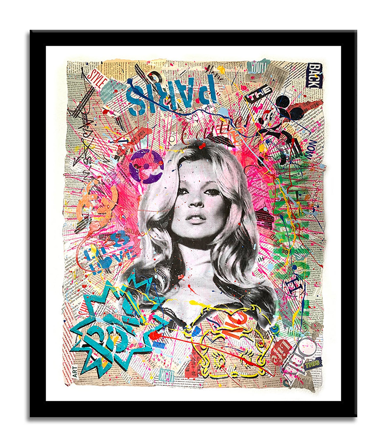 Kate Paris - Original Collage Painting on Paper