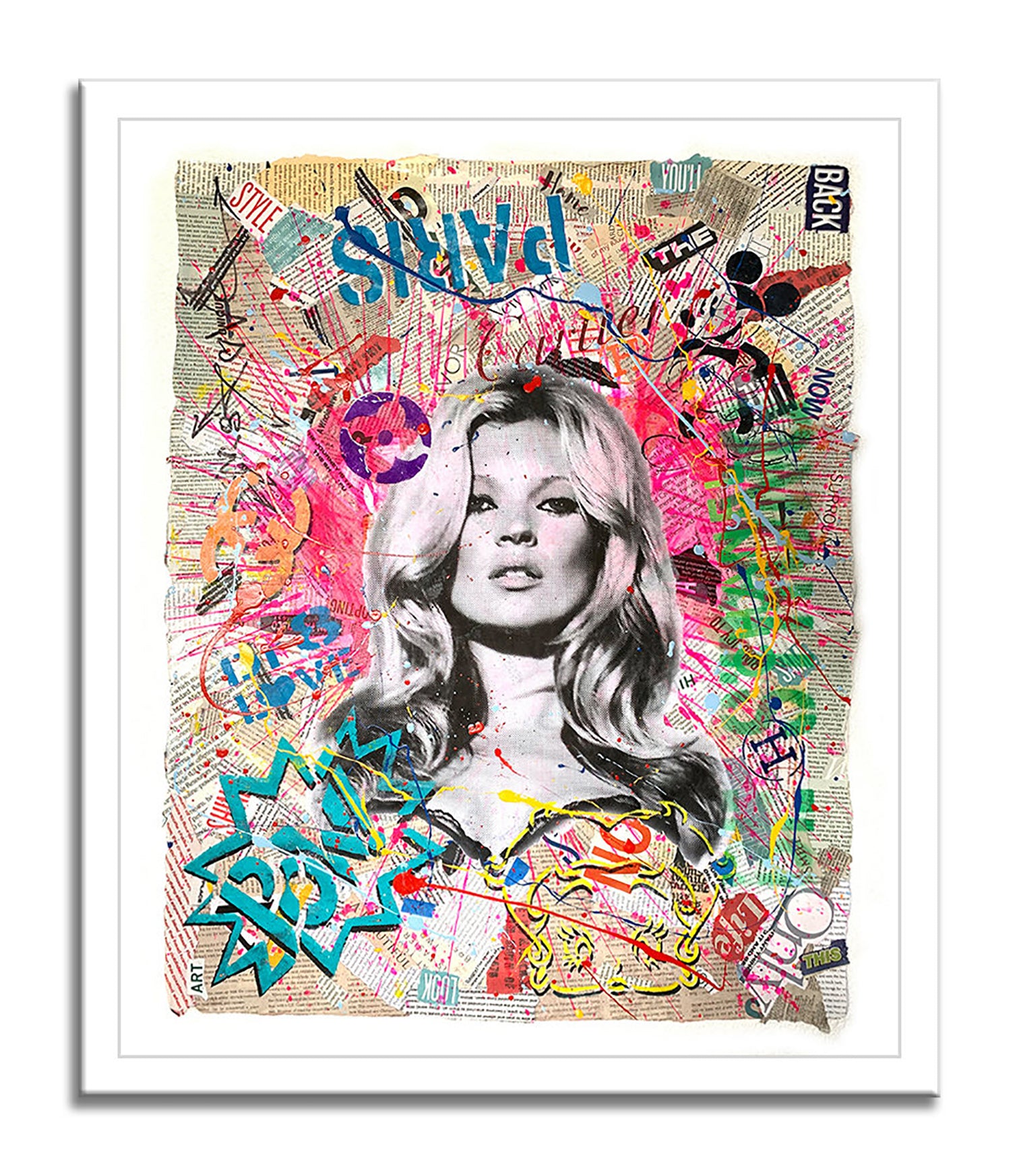 Kate Paris - Original Collage Painting on Paper