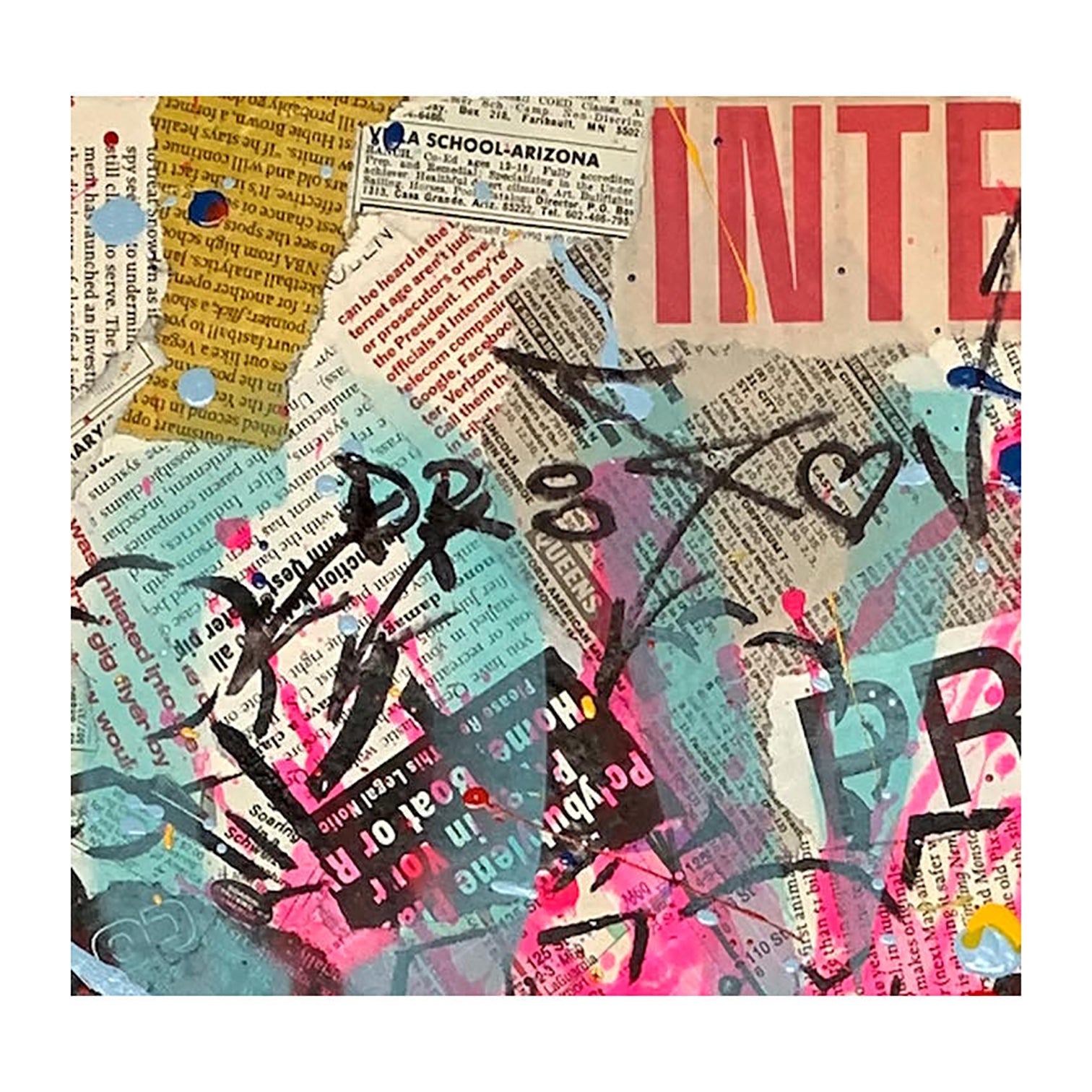 Kate Way - Original Collage Painting on Paper