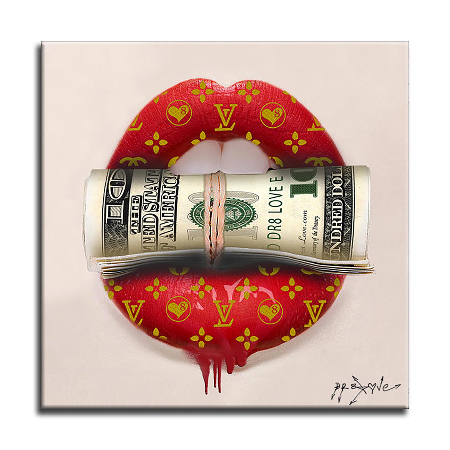 Kiss my Money - Original Painting on Canvas