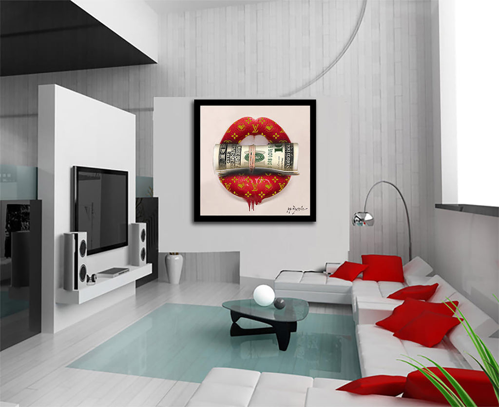 Kiss my Money - Original Painting on Canvas