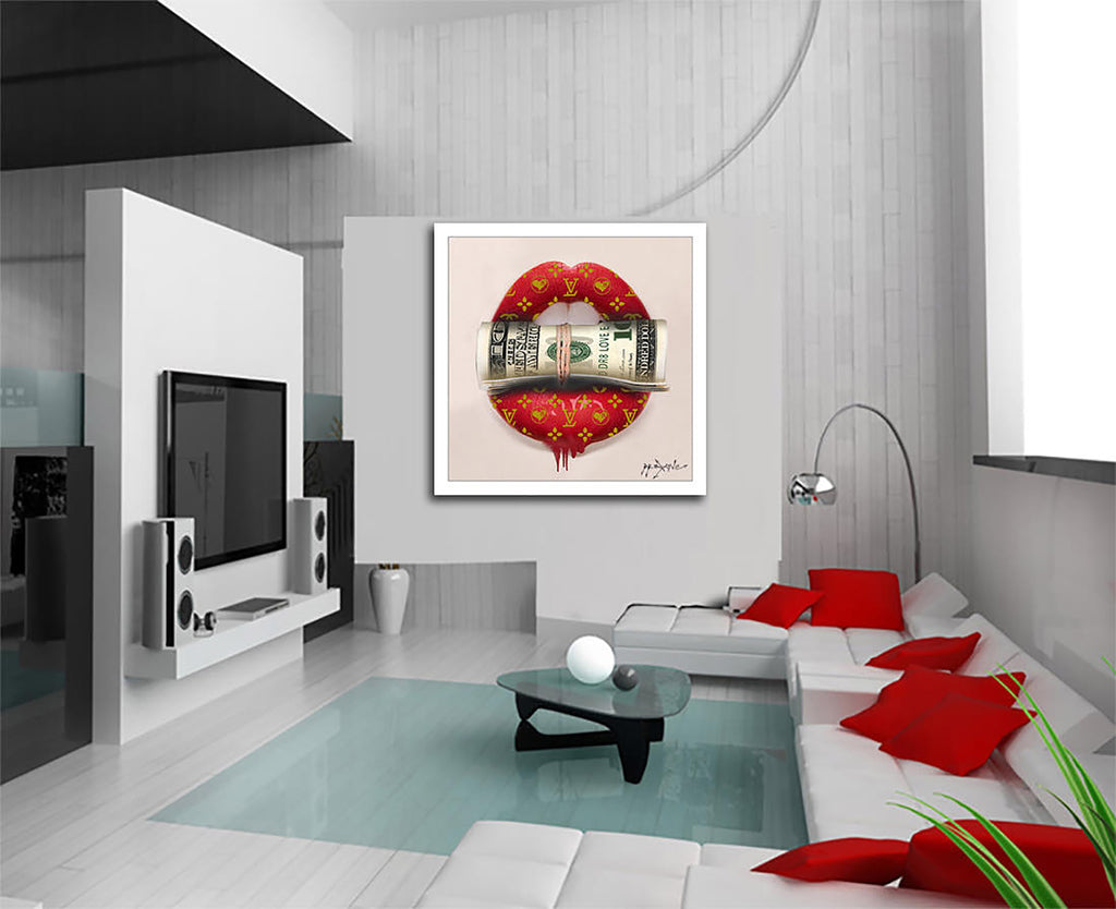 Kiss my Money - Original Painting on Canvas