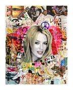 Kylie Minogue A Dream- Original Collage Painting on Paper