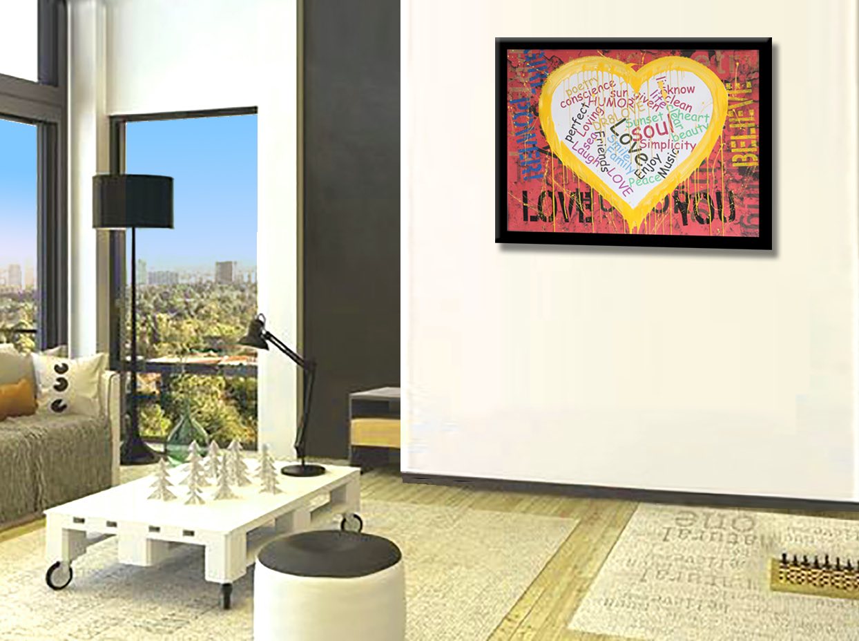 Heart - Girl Power – Original Painting on canvas