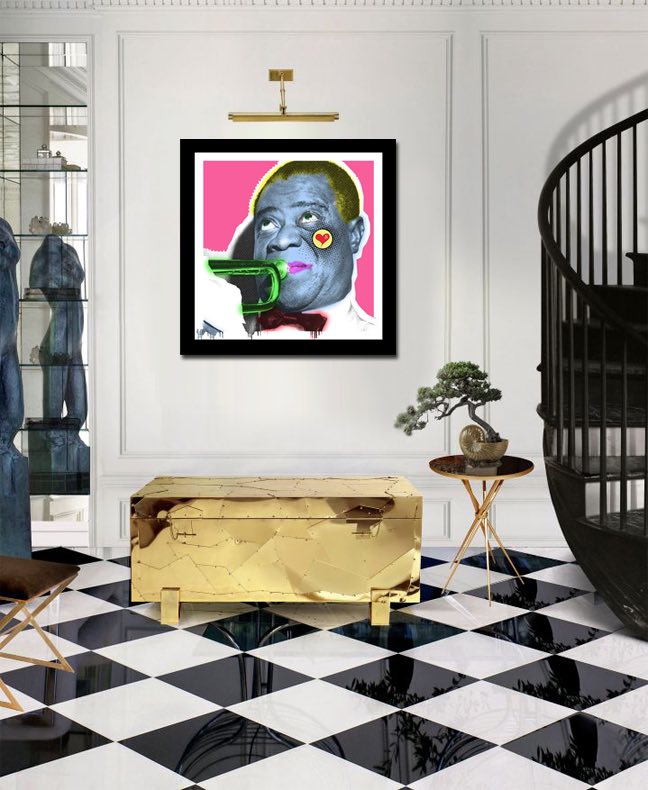Louis Armstrong La Vie en Rose – Giclée printed on Canvas or Paper