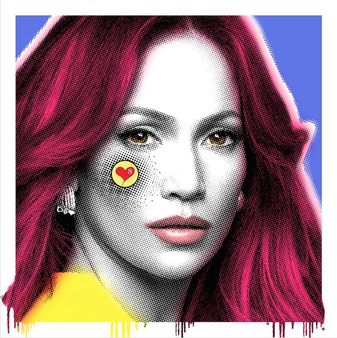 Jennifer Lopez - Love it up! – Giclée printed on Canvas or Paper