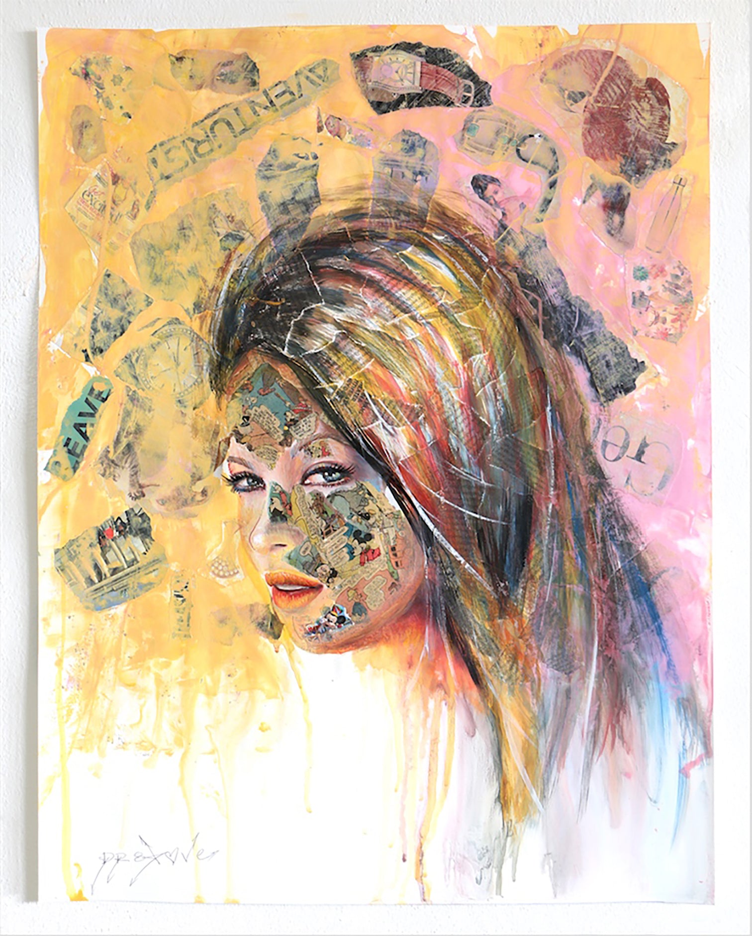Long Live - Original Collage Painting on Paper