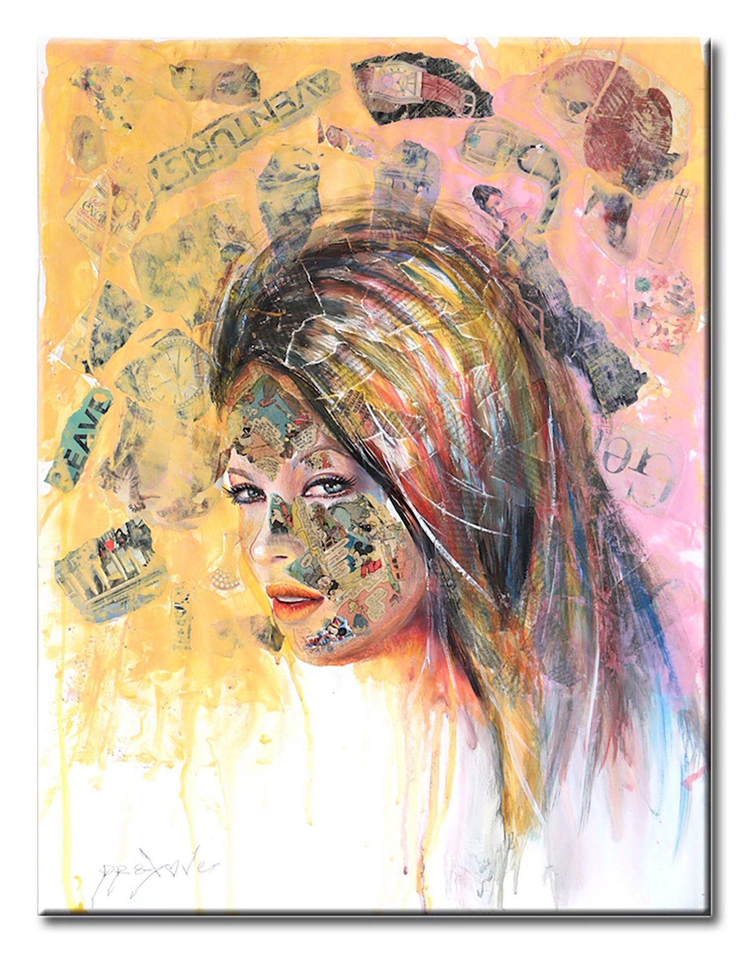 Long Live - Original Collage Painting on Paper
