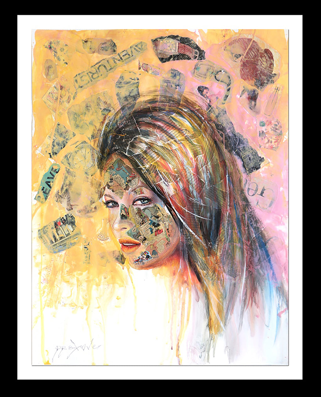 Long Live - Original Collage Painting on Paper