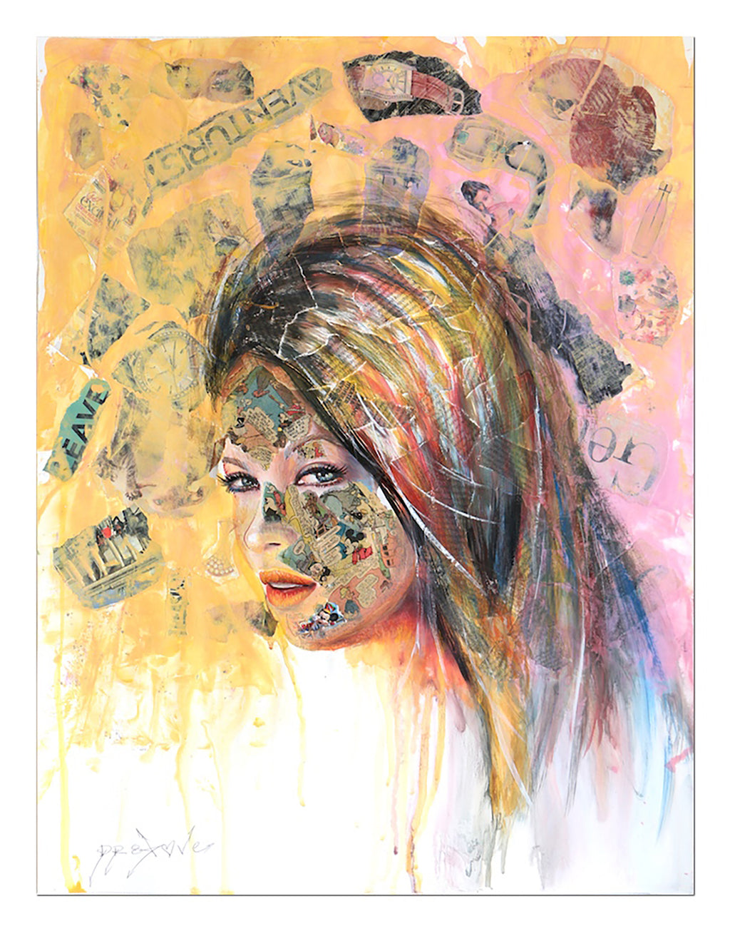 Long Live - Original Collage Painting on Paper