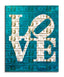 Love Blue - Original Collage Painting on Paper