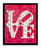 Love Red - Original Collage Painting on Paper