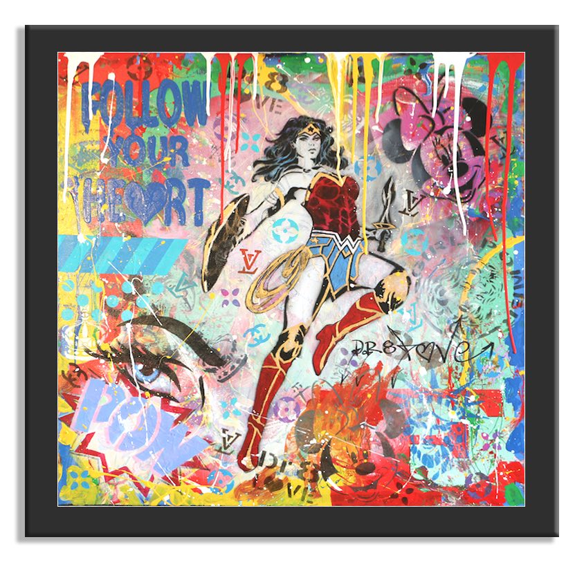 Love Wonder Woman- Original Painting on Canvas