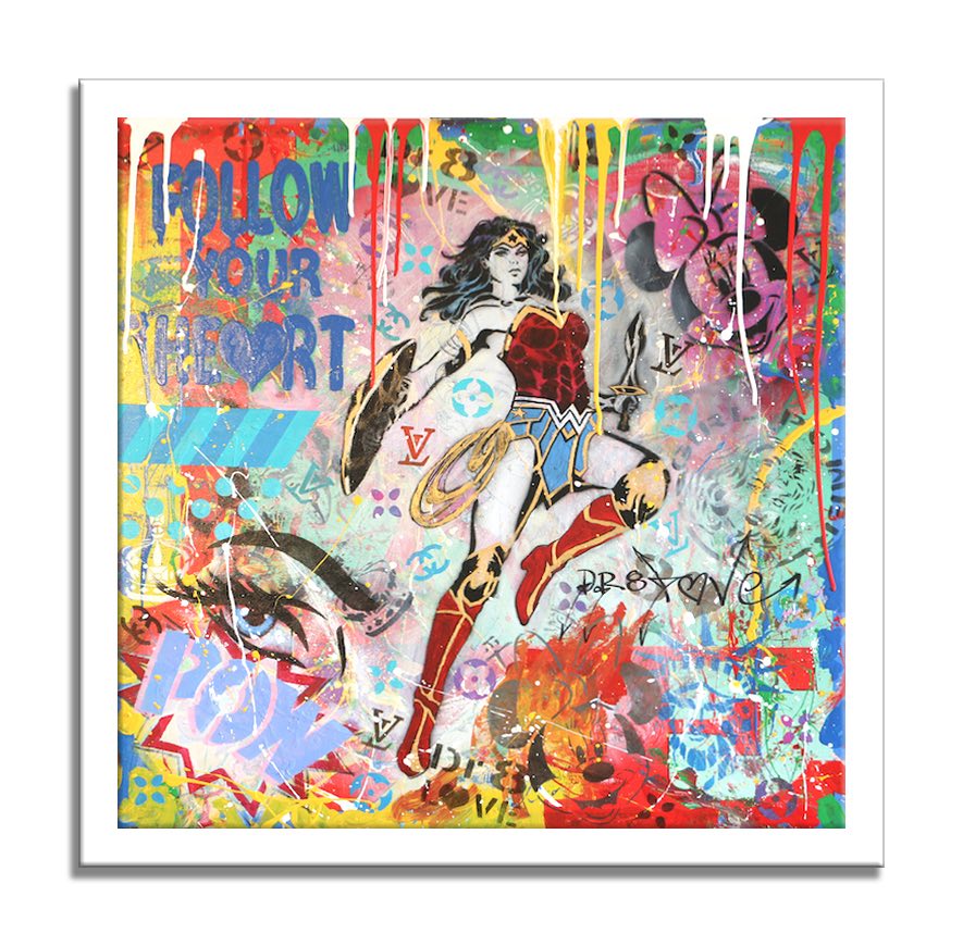 Love Wonder Woman- Original Painting on Canvas