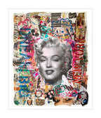 Marilyn New York - Original Collage Painting on Paper
