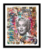 Marilyn New York - Original Collage Painting on Paper