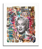 Marilyn New York - Original Collage Painting on Paper