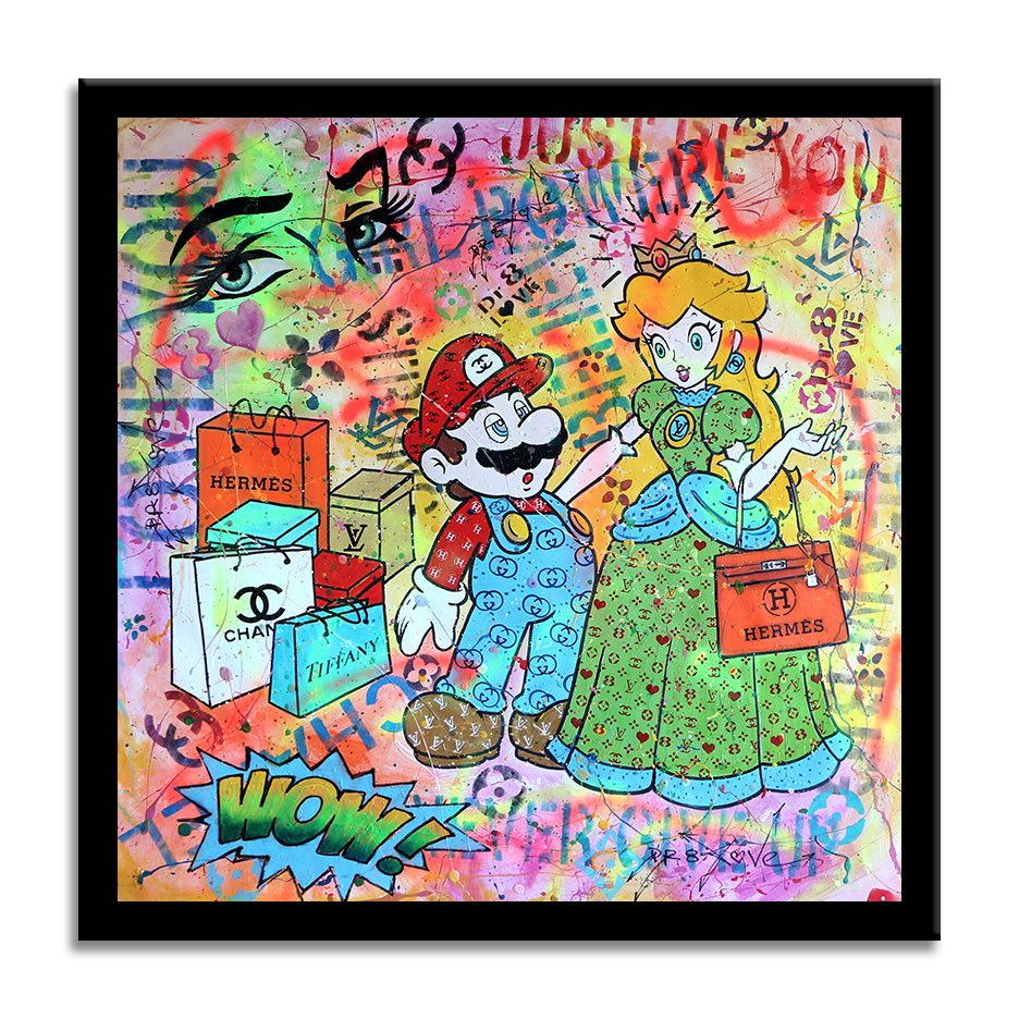 Mario Bross You're my Hero – Giclée printed on Canvas or Paper