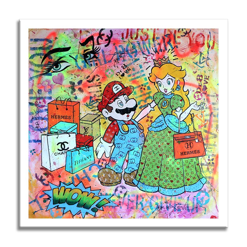 Mario Bross You're my Hero – Giclée printed on Canvas or Paper