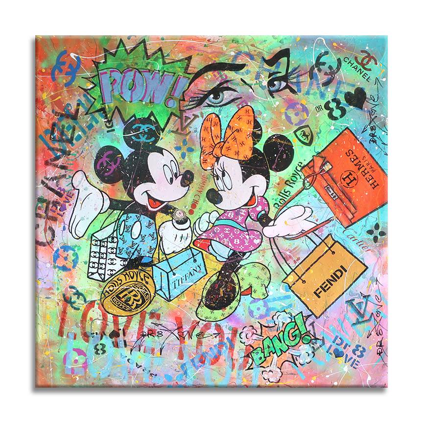 Mickey Minnie Hermes - Original Painting on Canvas