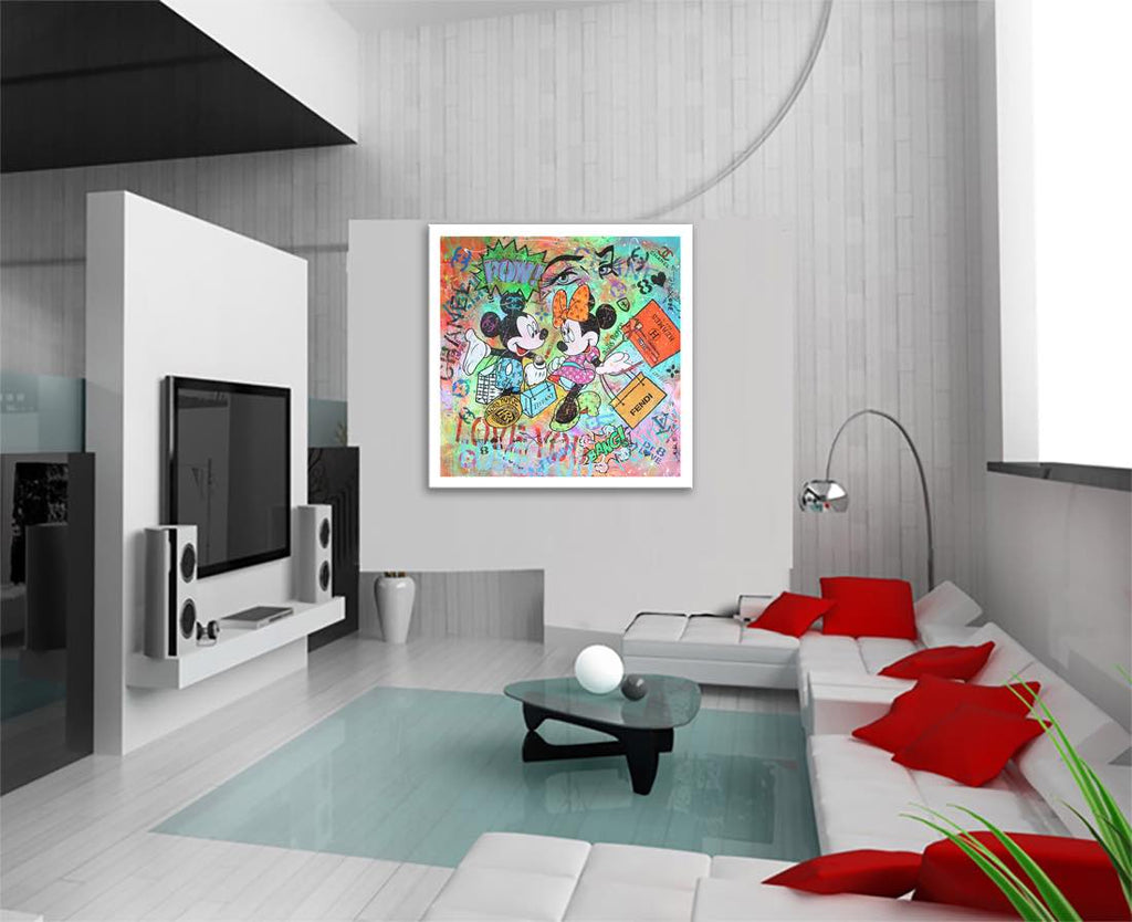 Mickey Minnie Hermes – Giclée printed on Canvas or Paper