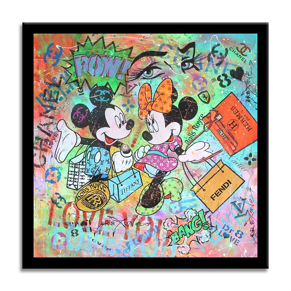 Mickey Minnie Hermes - Original Painting on Canvas