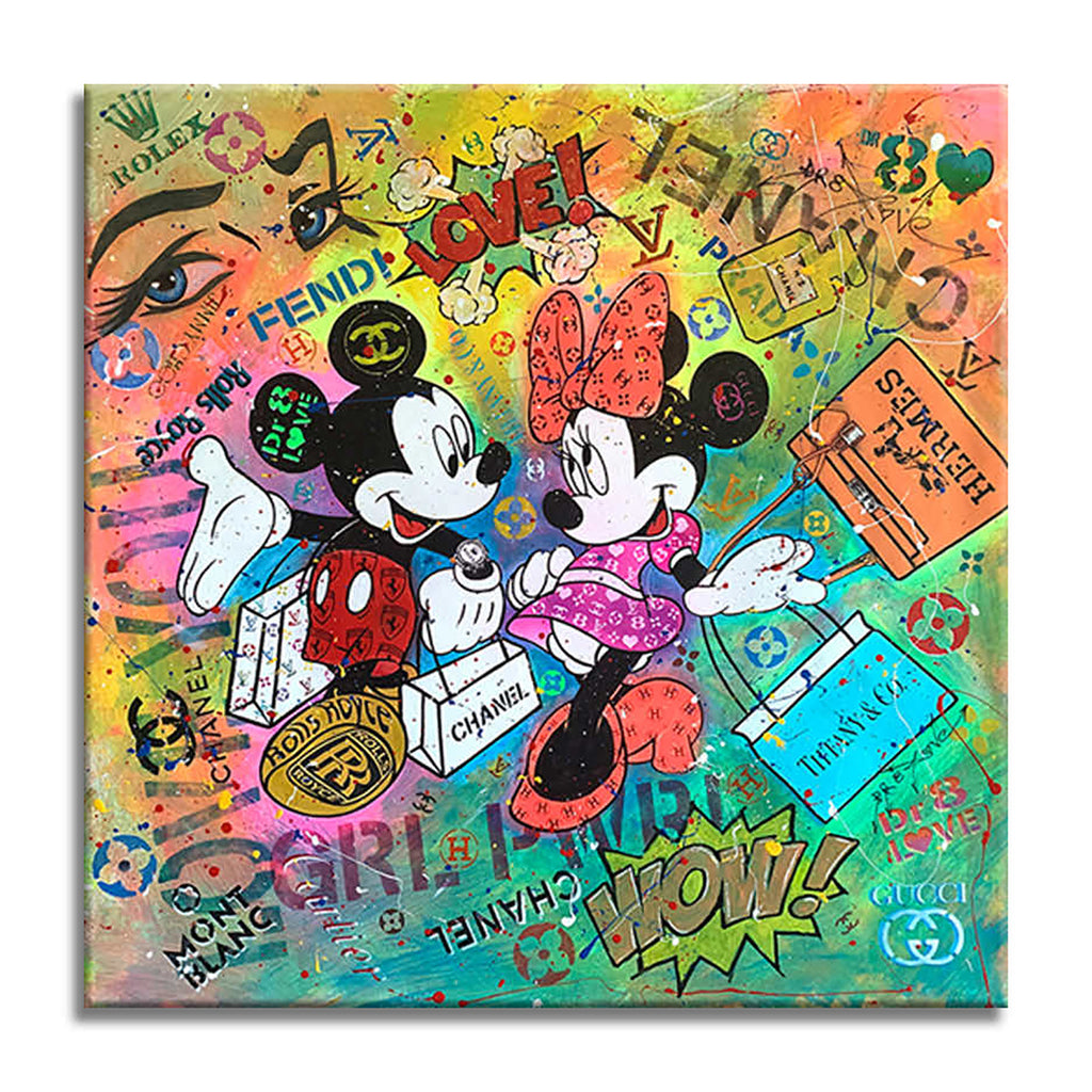 Mickey Minnie Rolls Royce – Giclée printed on Canvas or Paper