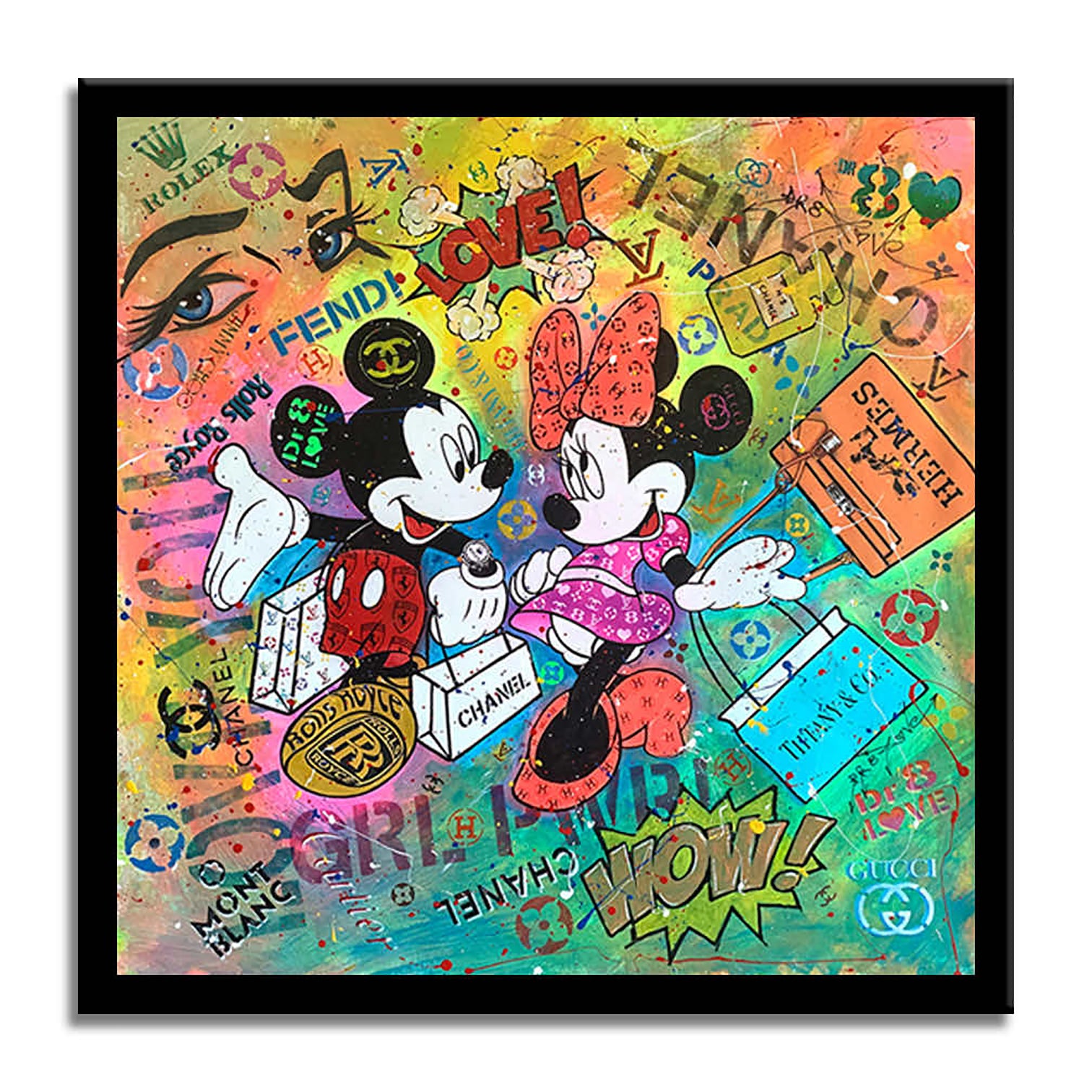 Mickey Minnie Rolls Royce - Original Painting on Canvas