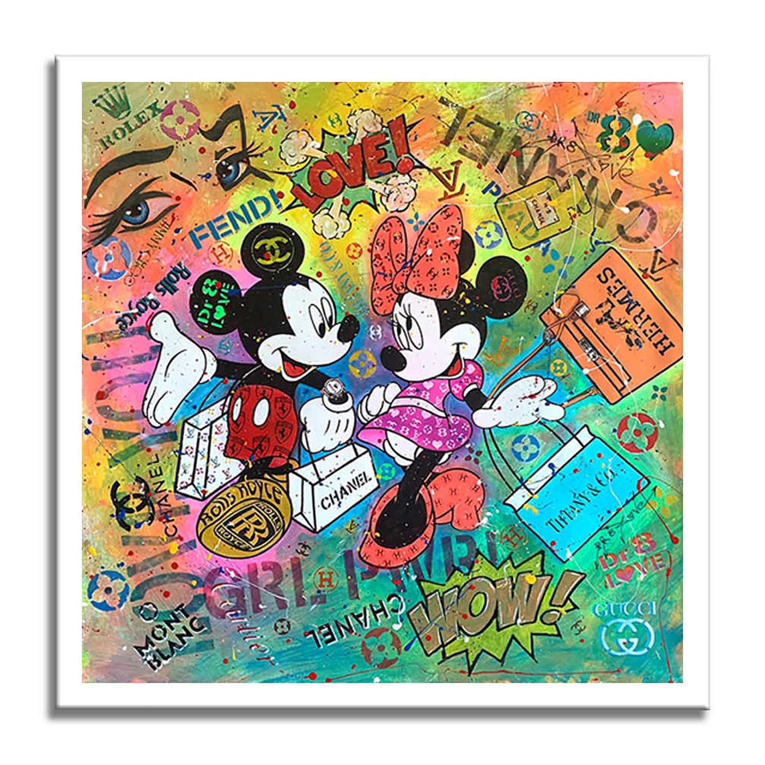 Mickey Minnie Rolls Royce – Giclée printed on Canvas or Paper