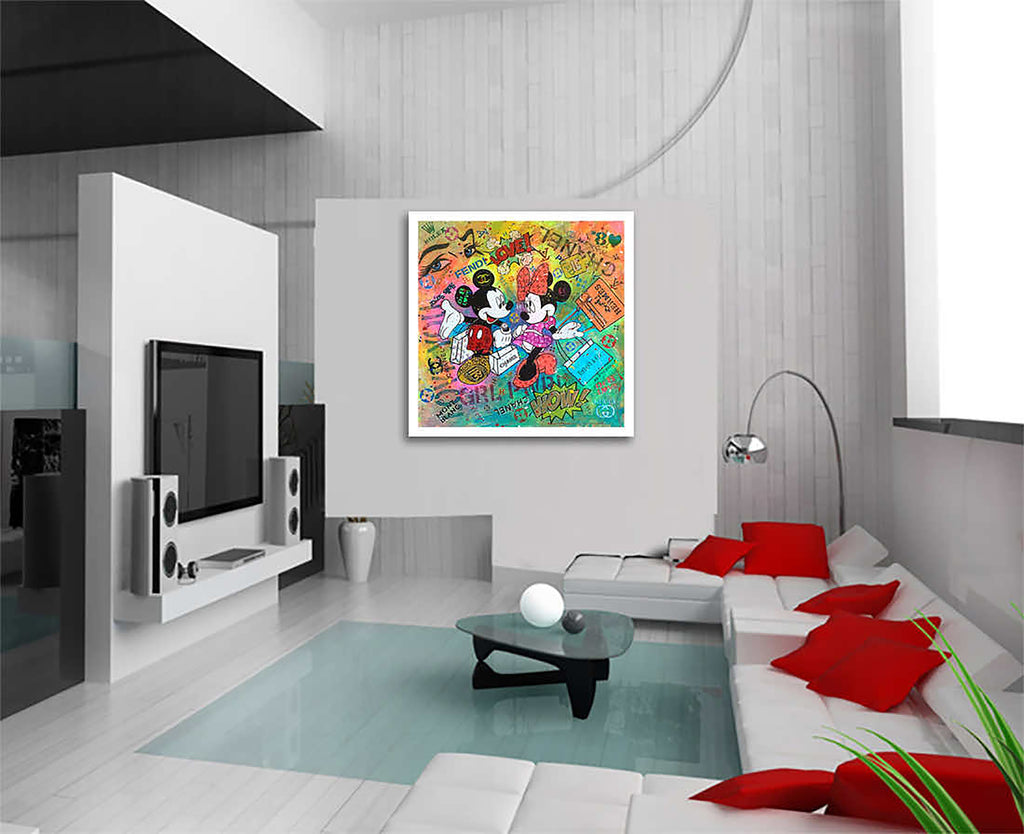 Mickey Minnie Rolls Royce - Original Painting on Canvas
