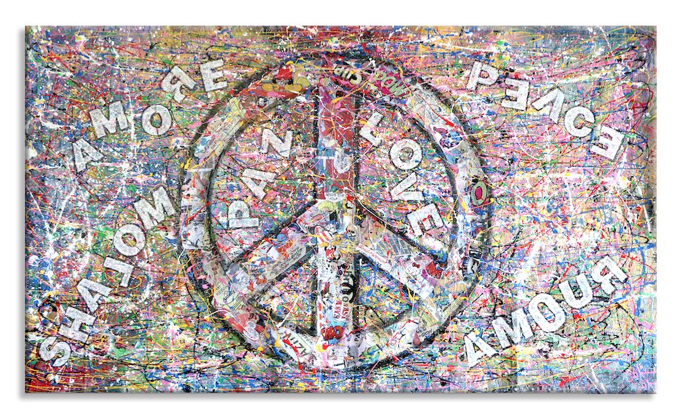Peace & Love 4Ever – Original Abstract Painting on canvas