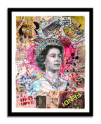 Queen Post - Original Collage Painting on Paper