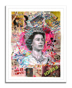 Queen Post - Original Collage Painting on Paper