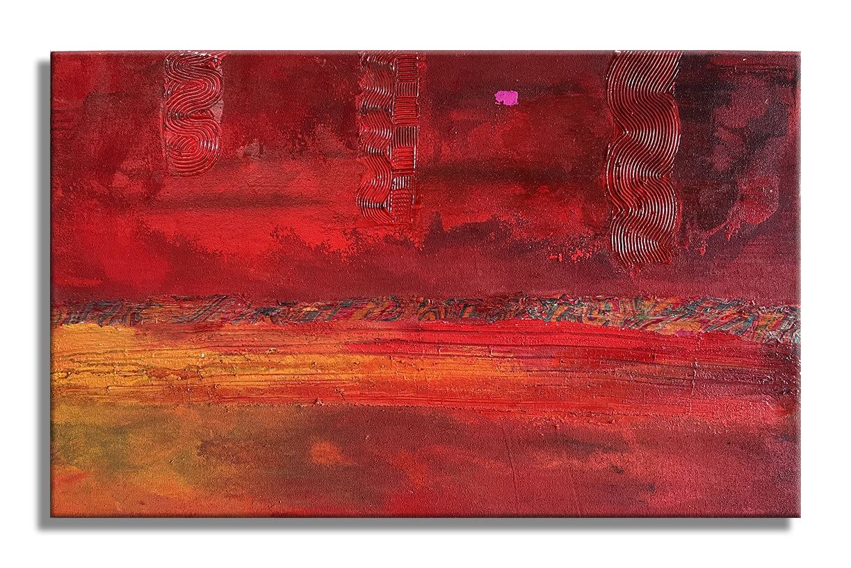 Red Medium  – Original Abstract Painting on canvas