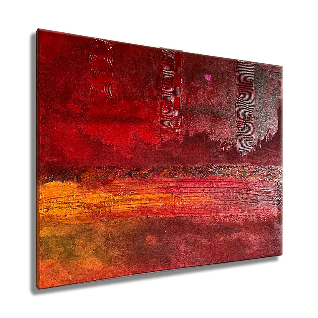 Red Medium  – Original Abstract Painting on canvas