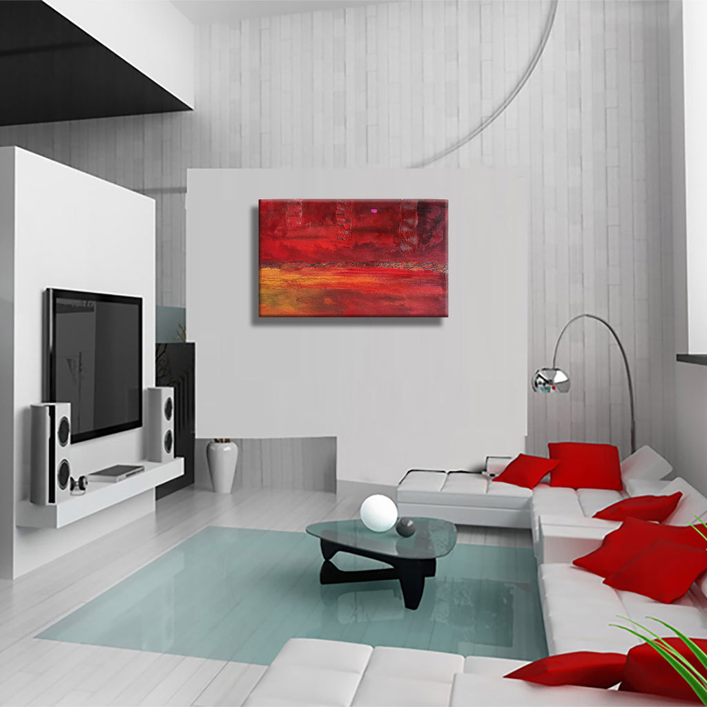 Red Medium  – Original Abstract Painting on canvas