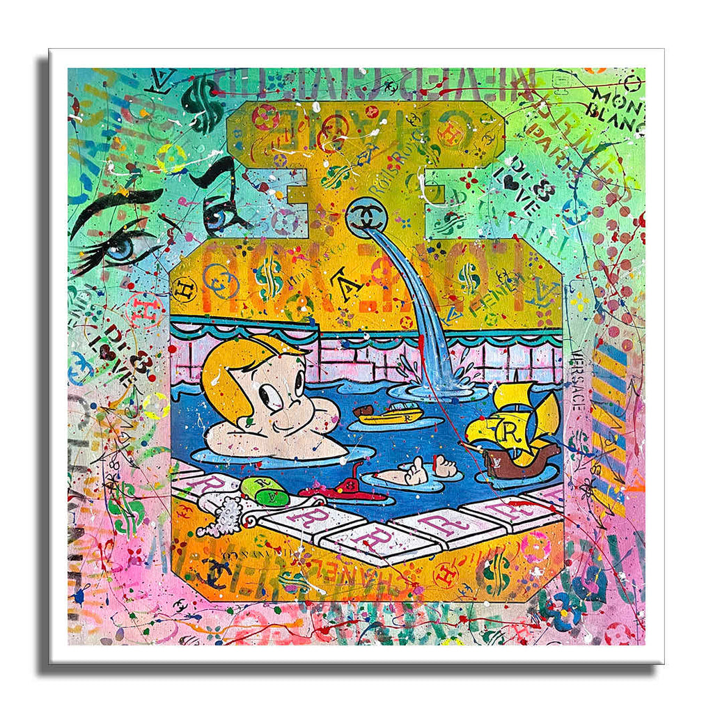 Richie Rich's pool - Original Painting on Canvas