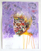 Ring Ring - Original Collage Painting on Paper